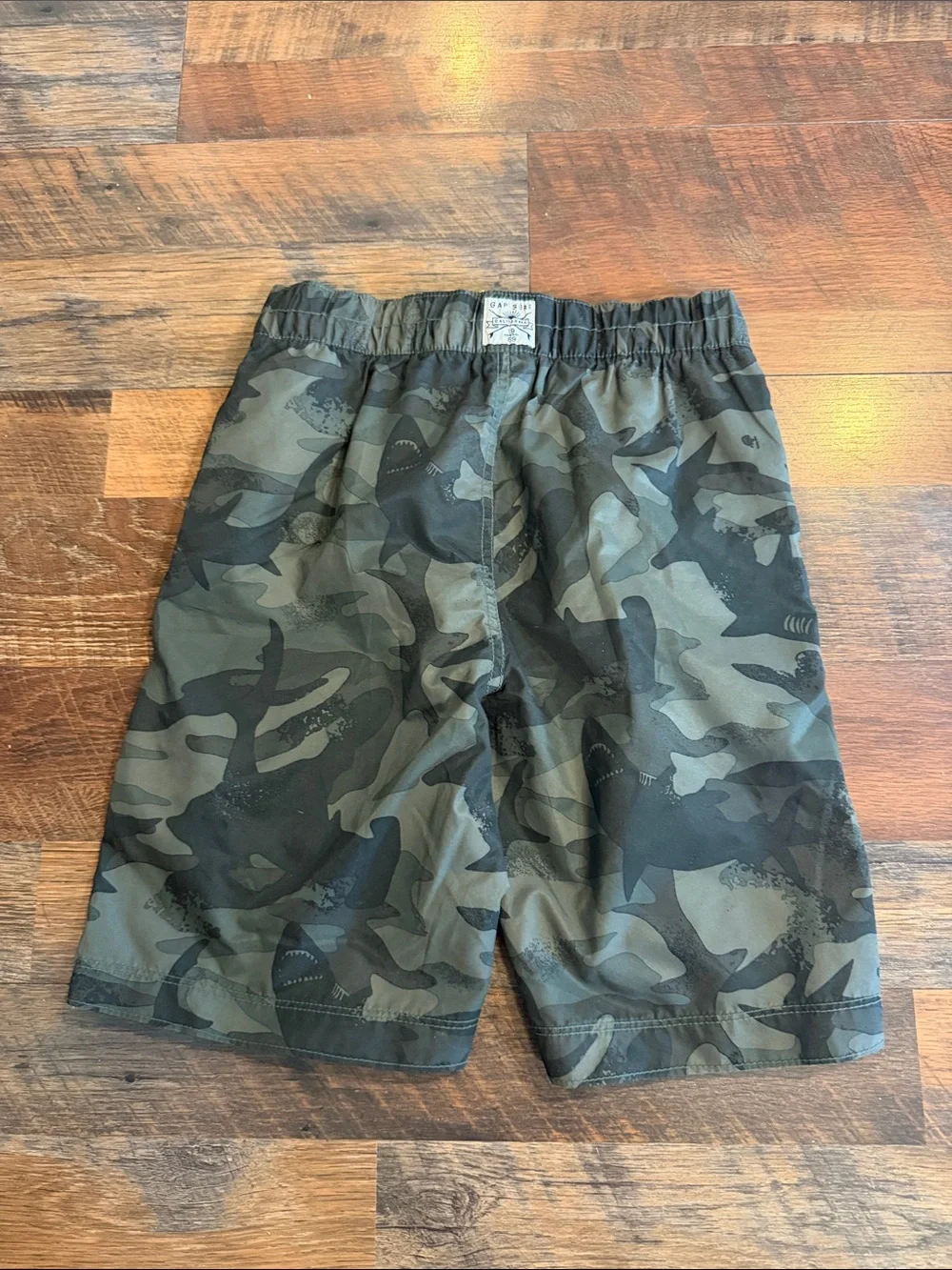GAP Boys' Camo Swim Trunks with Lime Drawstring 10 (5240irina)